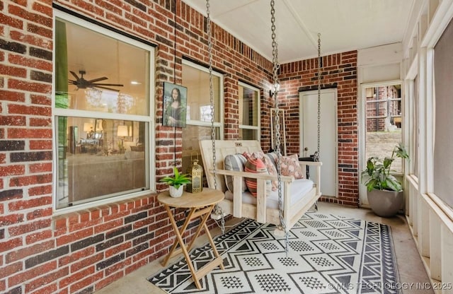 461 Cross Timbers Blvd, Sapulpa, OK 74066 - sunroom / solarium with ceiling fan