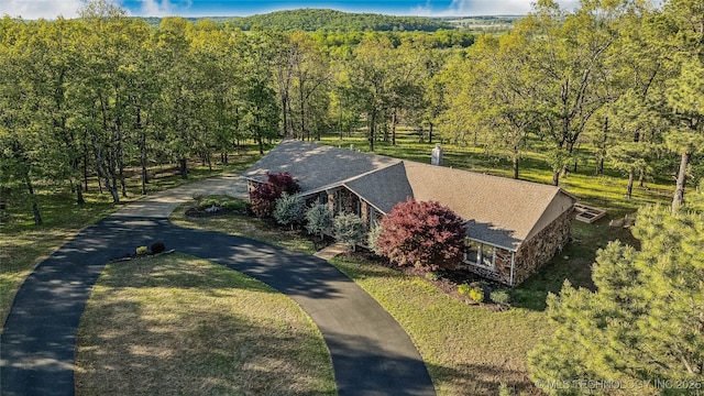 21083 Stick Ross Mountain Rd, Tahlequah, OK 74464 - view of subject property with a heavily wooded area