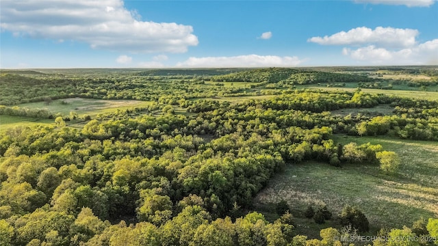 aerial view with a forest view