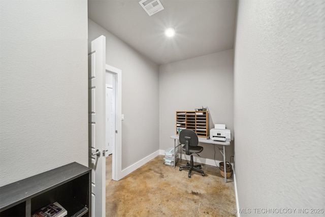 9153 S 4270th Rd, Chelsea, OK 74016 - office space with baseboards, a textured wall, and visible vents