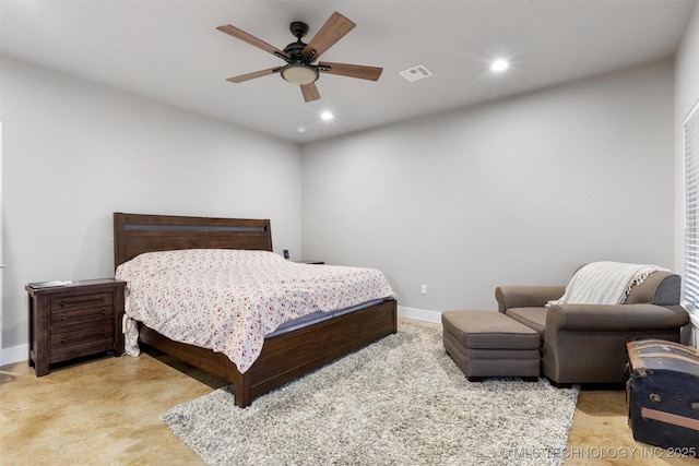 9153 S 4270th Rd, Chelsea, OK 74016 - bedroom featuring recessed lighting, visible vents, and light carpet