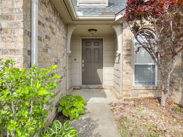 12520 S Birch Ave, Jenks, OK 74037 - entrance to property with a shingled roof and brick siding