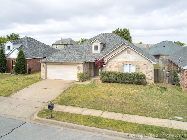 12520 S Birch Ave, Jenks, OK 74037 - traditional-style home with a garage, brick siding, driveway, and a shingled roof