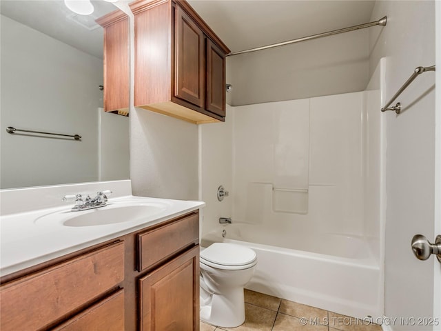 12520 S Birch Ave, Jenks, OK 74037 - bathroom with vanity, tile patterned floors, and shower / tub combination