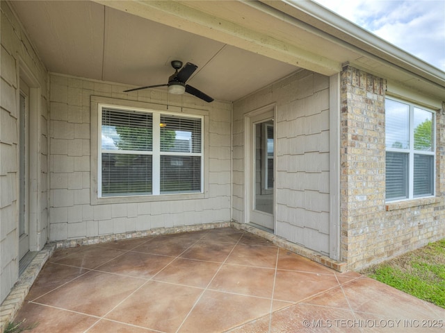 12520 S Birch Ave, Jenks, OK 74037 - view of patio / terrace featuring a ceiling fan