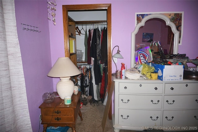 view of carpeted bedroom