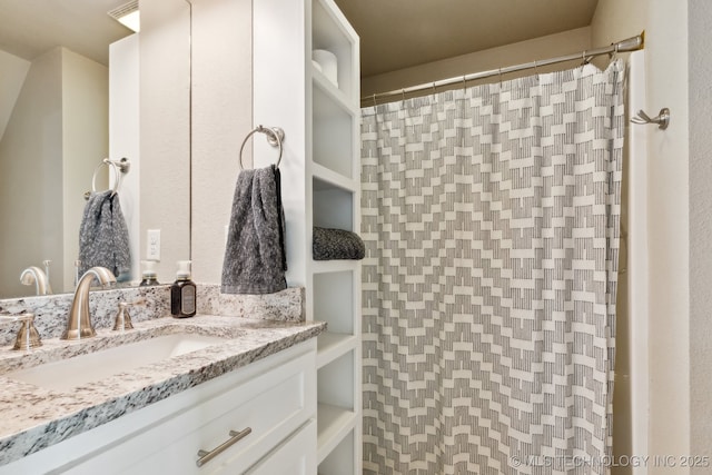 18510 E 46th Pl S, Tulsa, OK 74134 - full bathroom featuring vanity and curtained shower