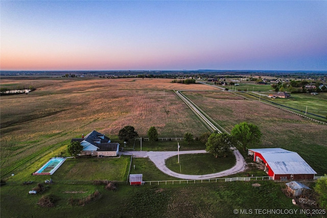 2445 E 156th St N, Skiatook, OK 74070 - drone / aerial view with a rural view