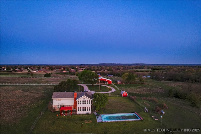2445 E 156th St N, Skiatook, OK 74070 - aerial view featuring a rural view
