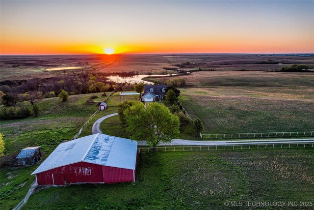 2445 E 156th St N, Skiatook, OK 74070 - drone / aerial view featuring a rural view