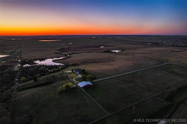 2445 E 156th St N, Skiatook, OK 74070 - aerial view with a rural view