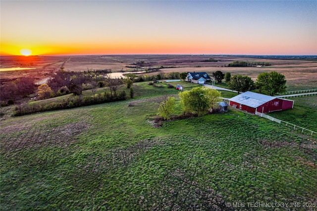 2445 E 156th St N, Skiatook, OK 74070 - aerial view featuring a rural view