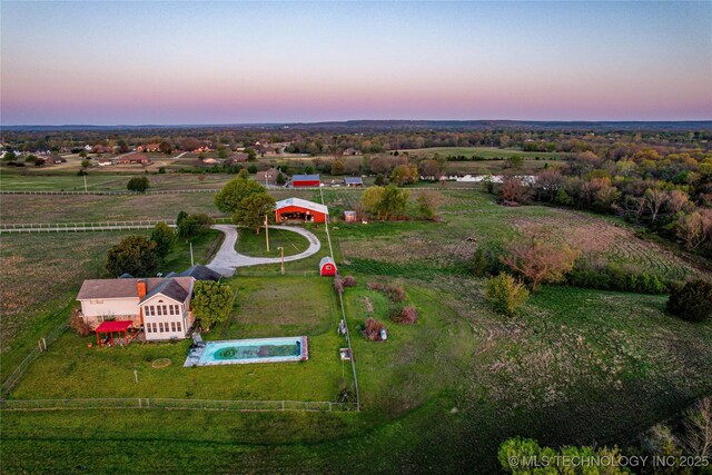 2445 E 156th St N, Skiatook, OK 74070 - aerial view featuring a rural view