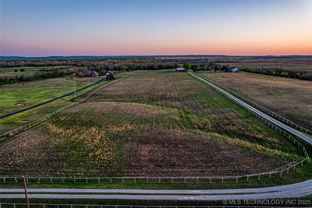 2445 E 156th St N, Skiatook, OK 74070 - birds eye view of property with a rural view