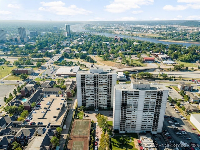 450 W 7th St Unit 1902, Tulsa, OK 74119 - aerial view featuring a city view and a water view