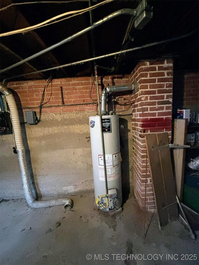 utilities featuring gas water heater
