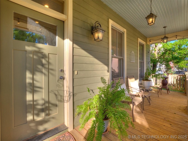55 Boardwalk, Carlton Landing, OK 74432 - view of exterior entry featuring covered porch