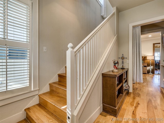 55 Boardwalk, Carlton Landing, OK 74432 - stairs featuring wood finished floors