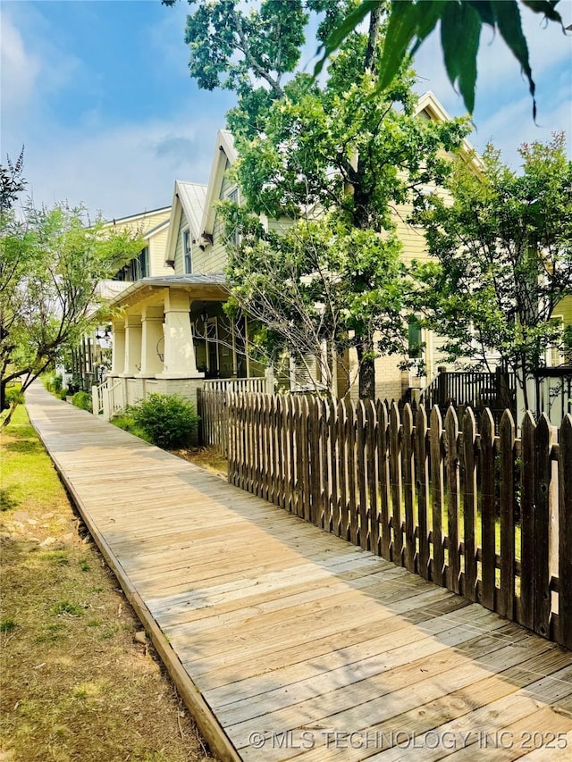 55 Boardwalk, Carlton Landing, OK 74432 - wooden terrace with fence