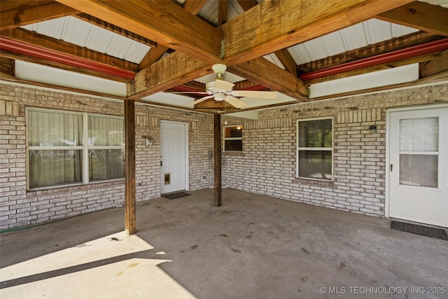 view of patio / terrace with ceiling fan