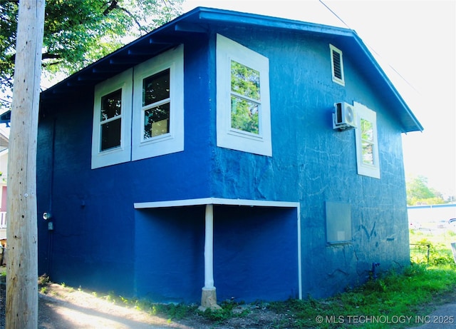 view of home's exterior featuring stucco siding