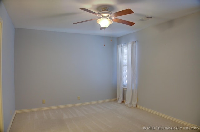 8160 S 270th E Ave, Broken Arrow, OK 74014 - spare room with a ceiling fan, baseboards, and light colored carpet
