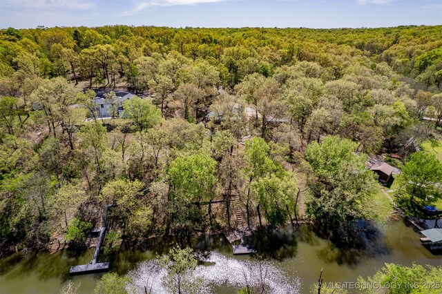 5068 County Road 370, Eucha, OK 74342 - aerial view with a water view and a forest view
