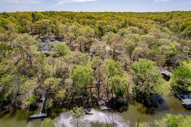 5068 County Road 370, Eucha, OK 74342 - bird's eye view of a heavily wooded area and a large body of water