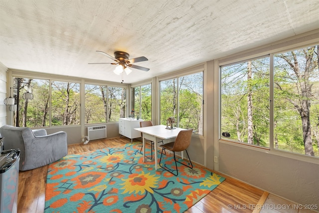 5068 County Road 370, Eucha, OK 74342 - sunroom with ceiling fan and plenty of natural light