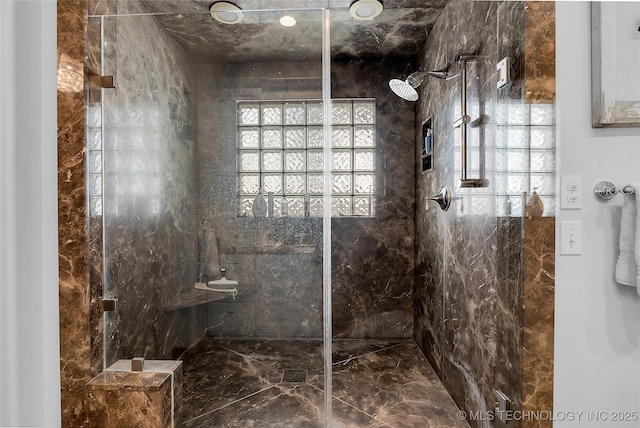 4829 S Zunis Ave, Tulsa, OK 74105 - full bathroom featuring a marble finish shower