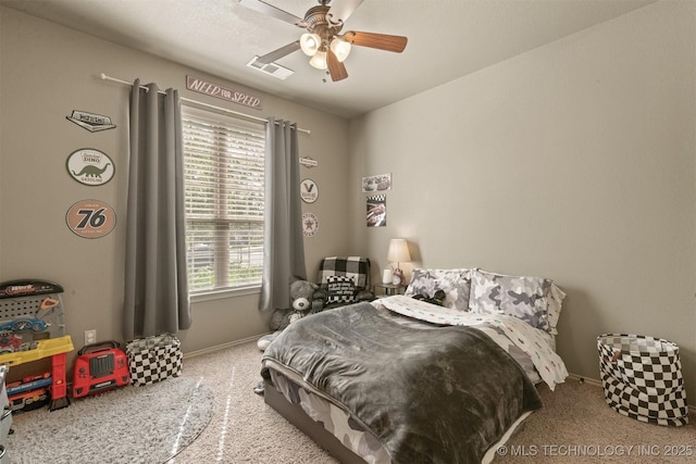 14530 S Gary Pl, Bixby, OK 74008 - bedroom with baseboards, visible vents, carpet floors, and multiple windows