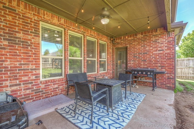 14530 S Gary Pl, Bixby, OK 74008 - view of patio / terrace featuring fence and area for grilling