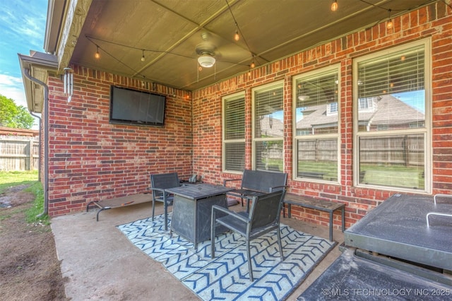 14530 S Gary Pl, Bixby, OK 74008 - view of patio with ceiling fan