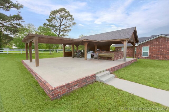 2284 E Roping Rd, Atoka, OK 74525 - view of patio / terrace with a pergola