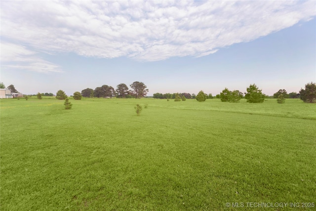 view of landscape featuring a rural view
