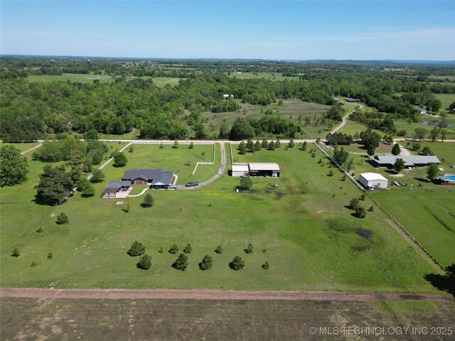 2284 E Roping Rd, Atoka, OK 74525 - aerial view of property's location with rural landscape