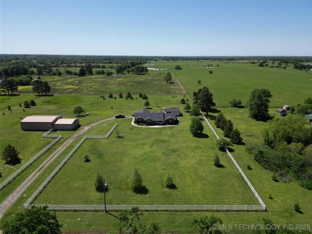 2284 E Roping Rd, Atoka, OK 74525 - overview of rural landscape with a pastoral area