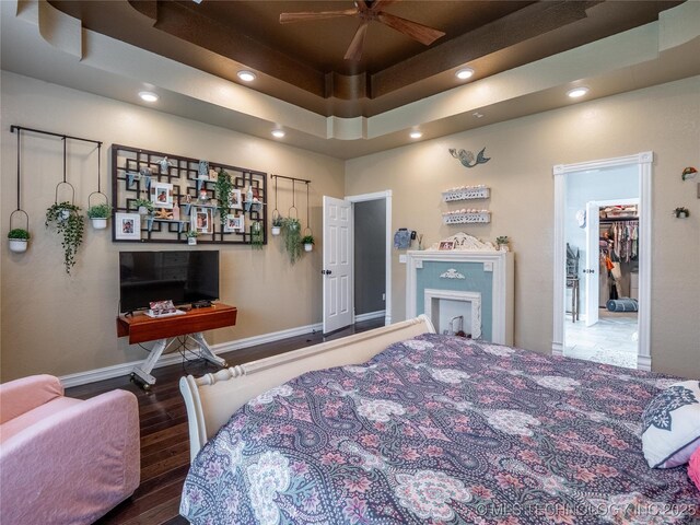 1904 Sandpiper St, Mcalester, OK 74501 - bedroom featuring recessed lighting, wood finished floors, and baseboards