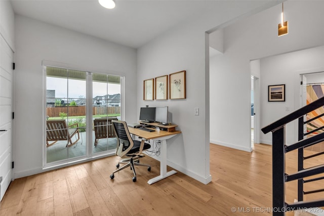 11529 S Marion Ave, Tulsa, OK 74137 - office area featuring light wood-type flooring and baseboards