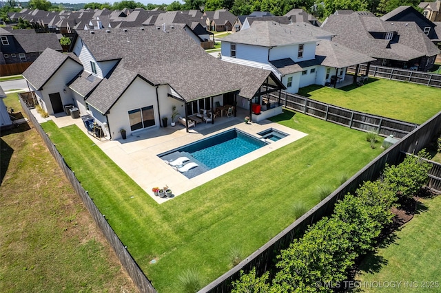 11529 S Marion Ave, Tulsa, OK 74137 - view of pool with a residential view and a patio area
