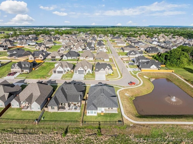 13722 S 20th Pl E, Bixby, OK 74008 - drone / aerial view featuring a residential view and a water view
