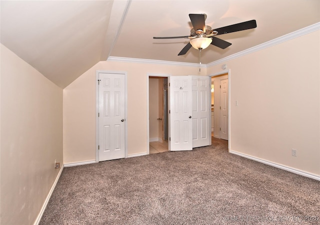 705 W Boston St, Broken Arrow, OK 74012 - unfurnished bedroom featuring carpet, ceiling fan, ornamental molding, and baseboards