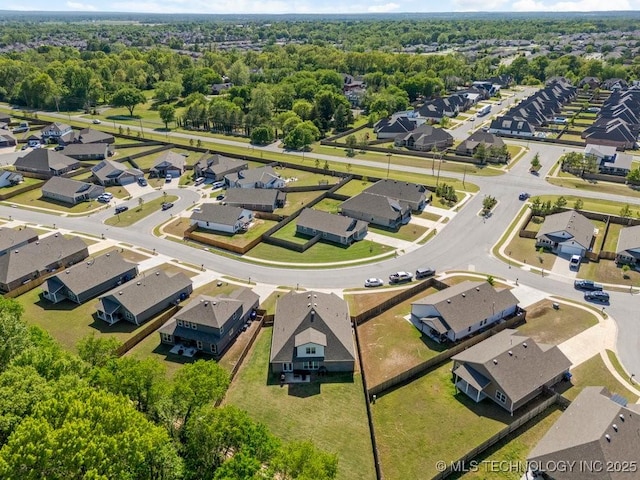 7305 S Walnut Ave, Broken Arrow, OK 74011 - aerial perspective of suburban area