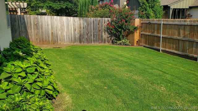 16321 E 48th Pl, Tulsa, OK 74134 - view of yard with a fenced backyard