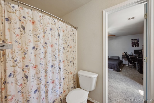 11213 N 120th E Ave, Owasso, OK 74055 - ensuite bathroom with visible vents, ensuite bath, toilet, and a shower with curtain