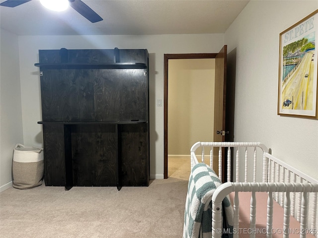 2621 Chuckwa St, Durant, OK 74701 - bedroom featuring carpet floors, baseboards, and ceiling fan