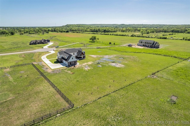 5393 W 184th St S, Mounds, OK 74047 - drone / aerial view with a rural view