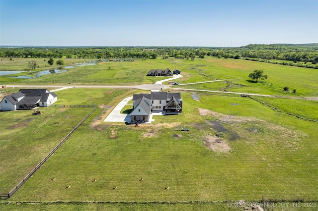 5393 W 184th St S, Mounds, OK 74047 - drone / aerial view with a rural view and a water view