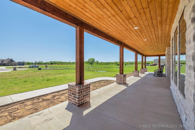 5393 W 184th St S, Mounds, OK 74047 - view of patio with a rural view