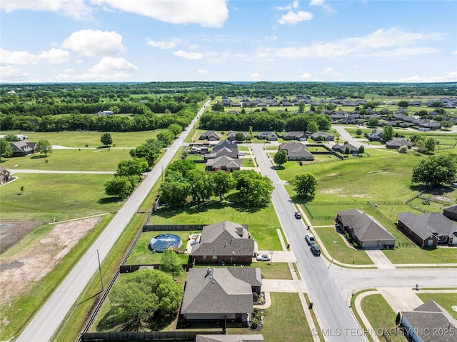 aerial view featuring a residential view